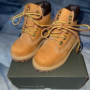 Timberland Premium 6” Waterproof Boot Wheat Nubuck Toddler Size 6M